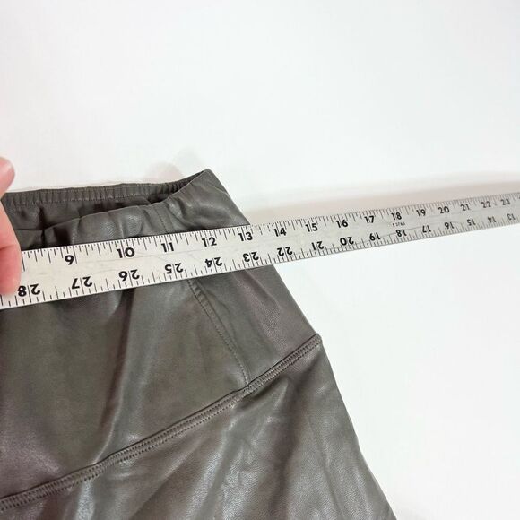 Wilfred Free Legging Pants Women's Olive Green Large Faux Leather High Rise Long - Picture 5 of 11